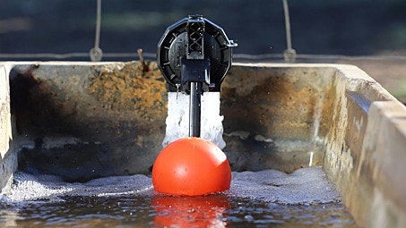OptiPHIL float valve delivers water to troughs and tanks