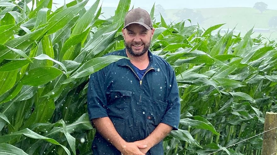 Dairy Farmer Jeremy Bennett grows maize silage