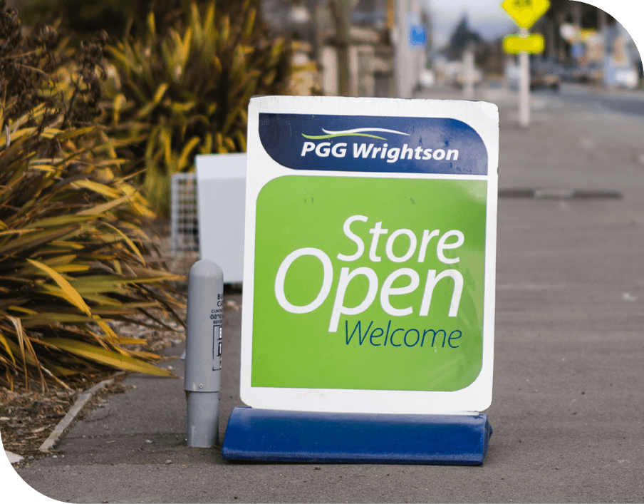 PGG Wrightson open sign